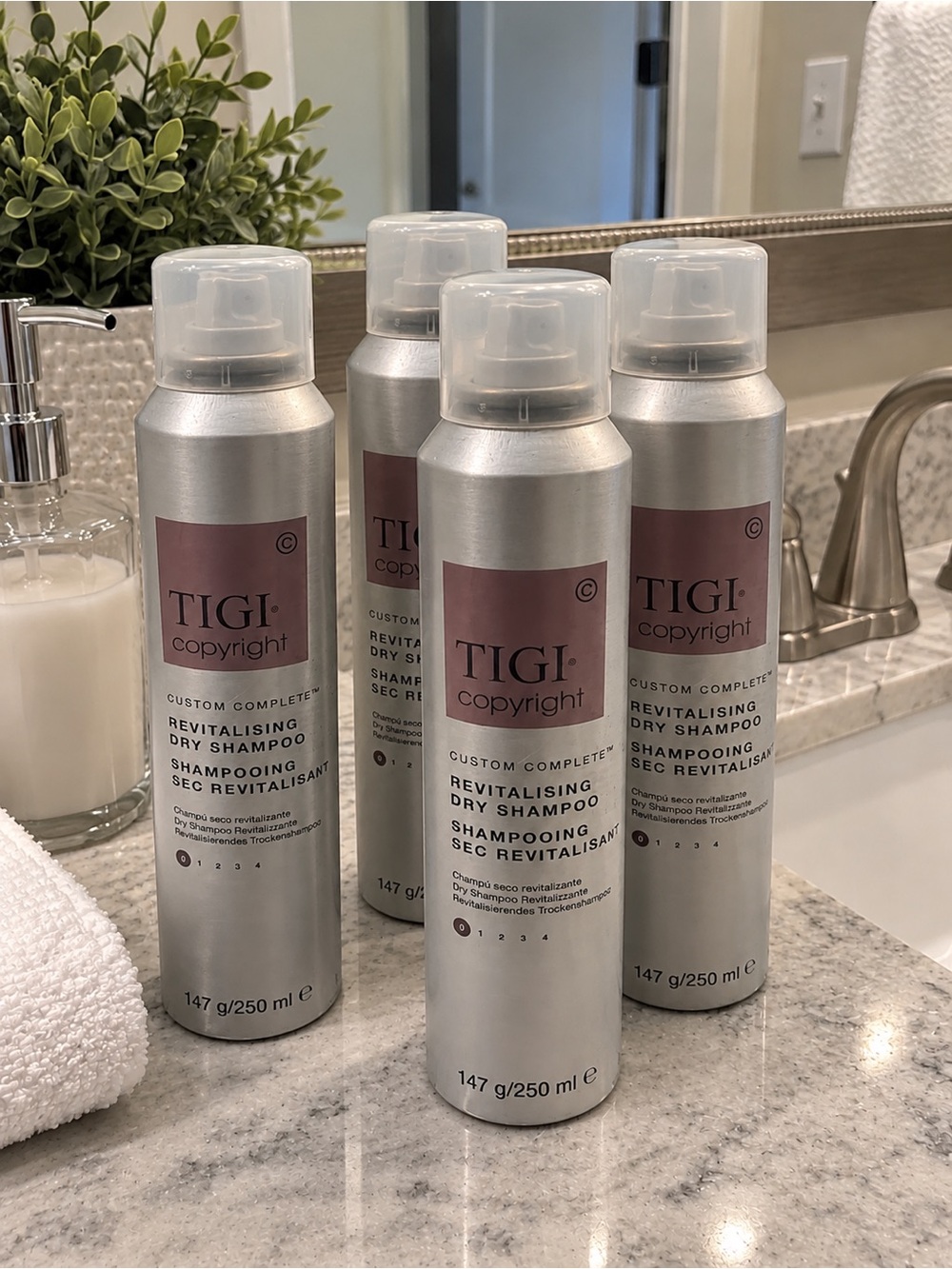 TIGI Copyright Revitalising Dry Shampoo - Silver with Pink Label 4 TOTAL